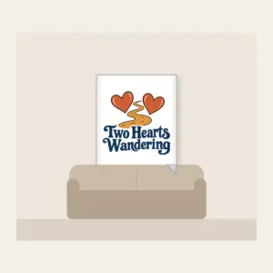 Two Hearts Wandering Fleece Blanket in white