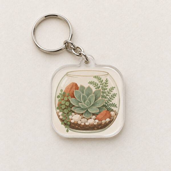 Product image Tiny Terrarium Acrylic Keychain