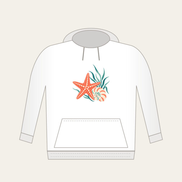 Product image Starfish, Spiral Shell and Sea Grass Hoodie