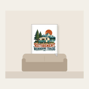 RETIREMENT WANDERING TRACKS Fleece Blanket in white
