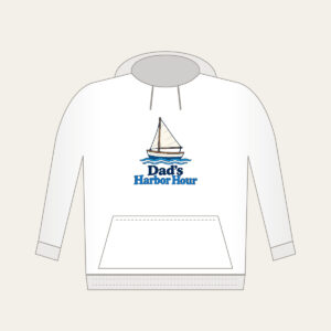 Dad's Harbor Hour Hoodie in white