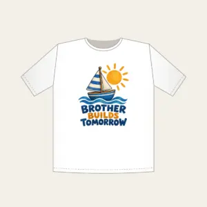 BROTHER BUILDS TOMORROW T-Shirt in white