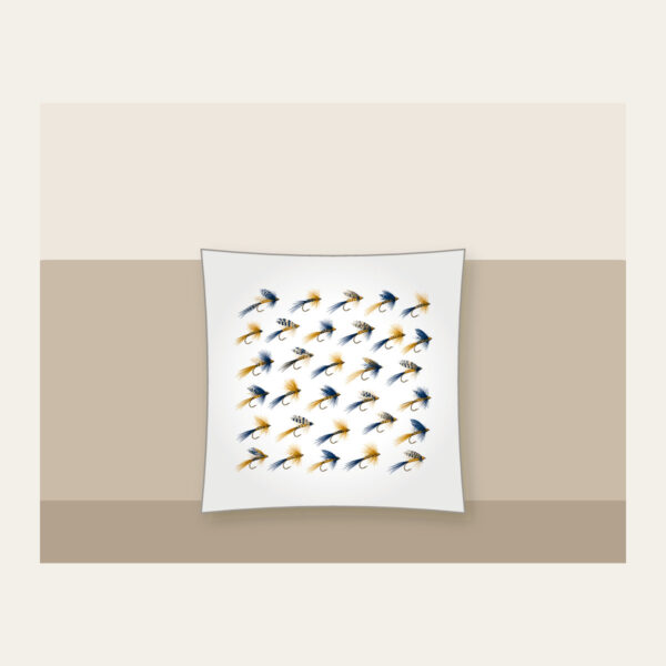 Product image Trout Flies in Diagonal Rows Pillow
