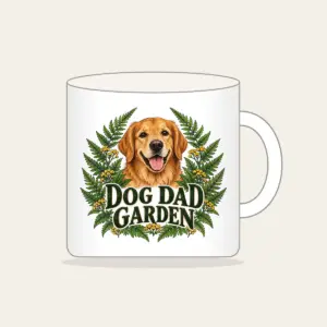 DOG DAD GARDEN Mug in white