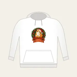 Purrfect Christmas Hoodie in white