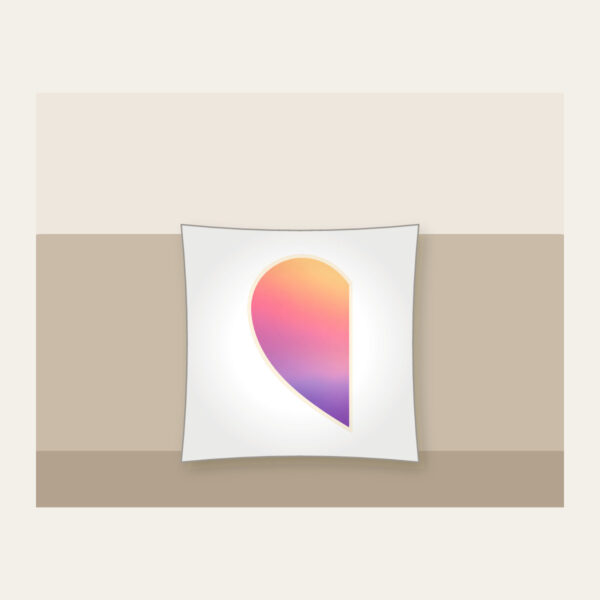 Product image Dawn Gradient Half Heart Pillow