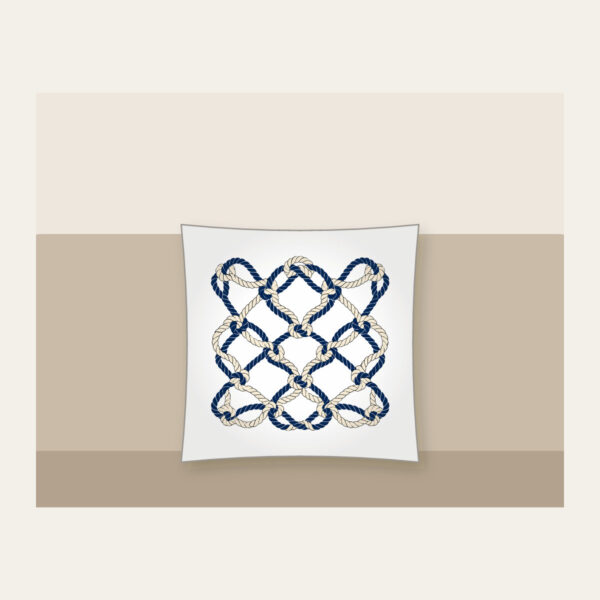 Product image Navy Rope Knot Lines Pillow