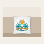 Our Anniversary Tide Pillow in white