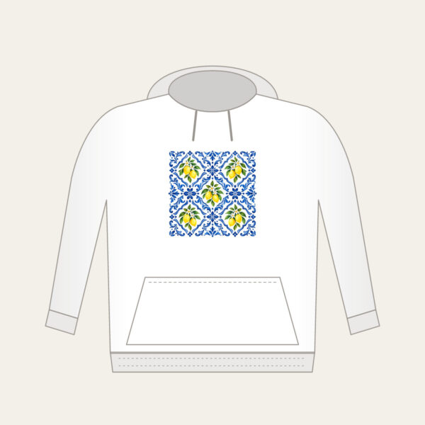 Product image Cobalt Mediterranean Tiles with Lemons Hoodie
