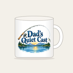 Dad's Quiet Cast Mug in white
