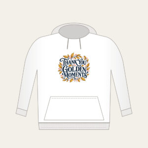 THANK YOU GOLDEN MOMENTS Hoodie in white