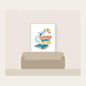 TEACHER SHARES THE SKY Fleece Blanket in white