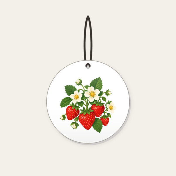Product image Strawberry Cluster with Blossoms Ceramic Ornament