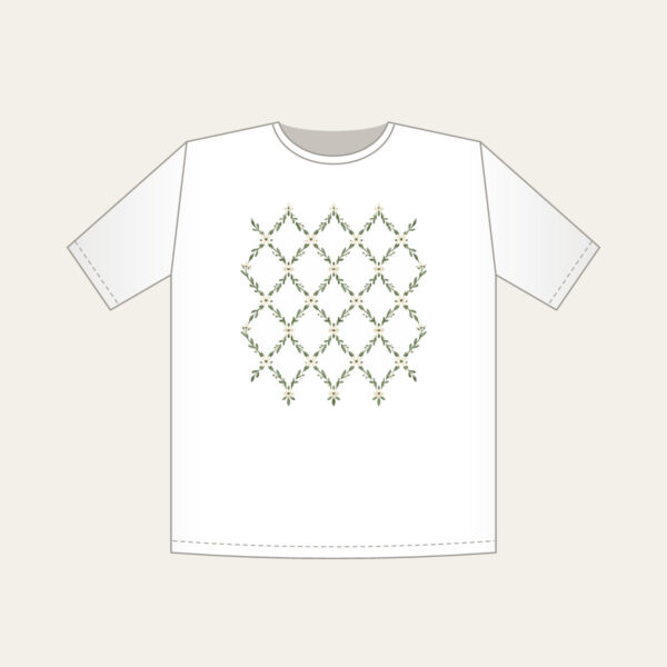 Product image Sage Lattice Diamonds with Tiny Blossoms T-Shirt