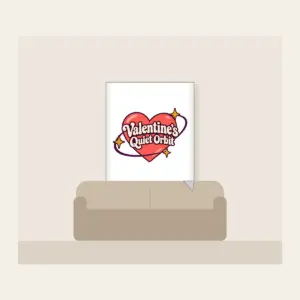 Valentine's Quiet Orbit Fleece Blanket in white
