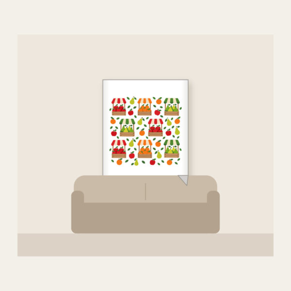 Product image Fruit Crates and Striped Awnings Fleece Blanket
