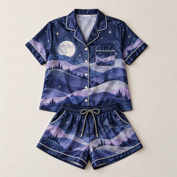 Product image Satin Moonrise Short-Sleeve Pajama Set