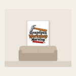 Grandpa's Workshop Morning Fleece Blanket in white