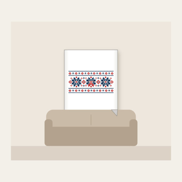 Product image Fair Isle Snowflake Band Fleece Blanket