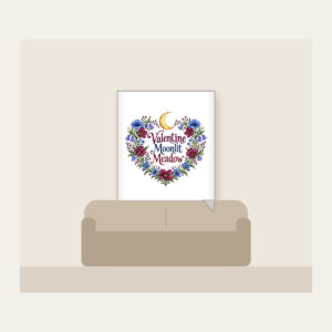 Valentine Moonlit Meadow Fleece Blanket in white
