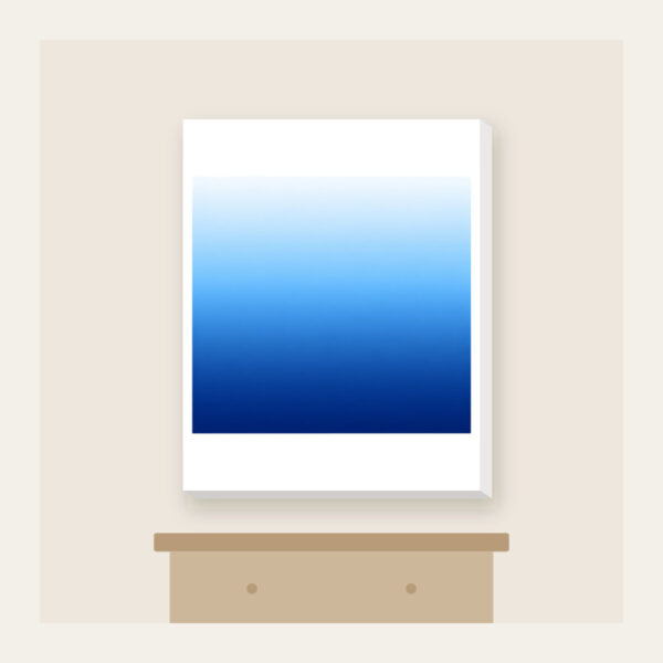Product image White to Sky Blue to Navy Gradient Canvas Print