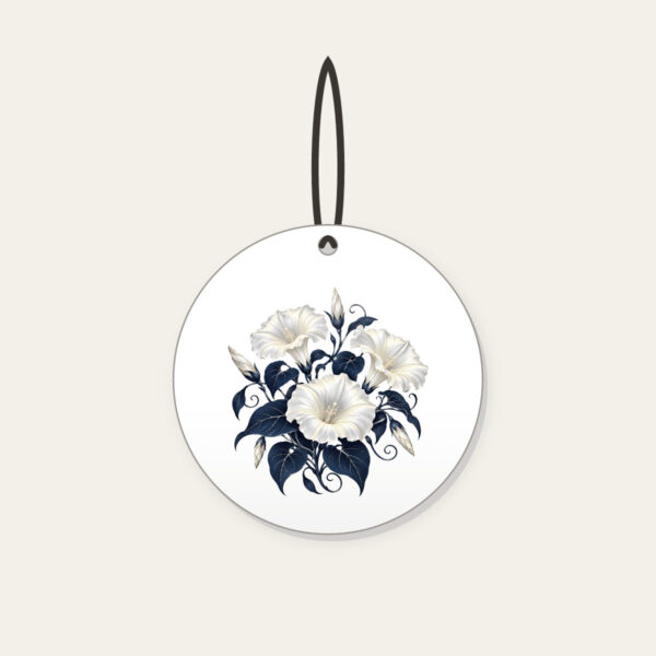Product image Night-Blooming Moonflowers over Navy Ceramic Ornament