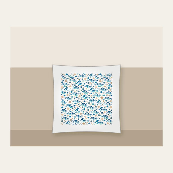 Product image Tiny Waves and Pebbles Repeat Pillow