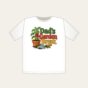 Dad's Garden Break T-Shirt in white