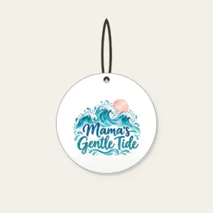 Mama's Gentle Tide Ceramic Ornament in white