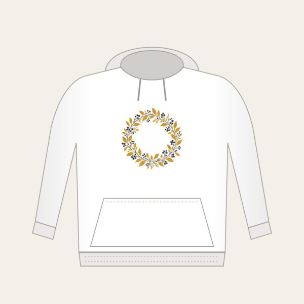 Product image Gold Botanical Leaf and Berry Wreath Hoodie