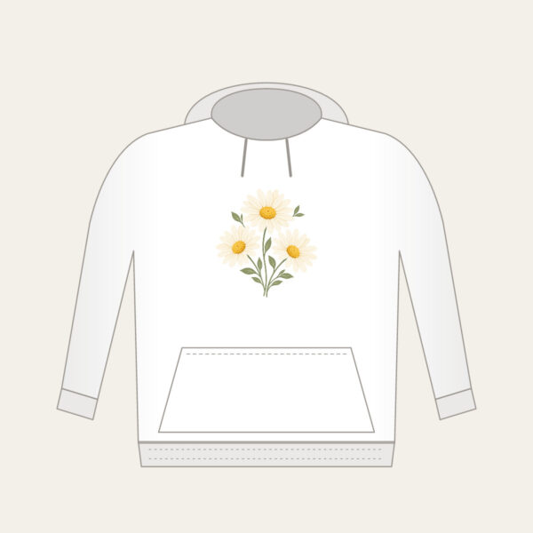 Product image Three Daisies in Butter Yellow Hoodie