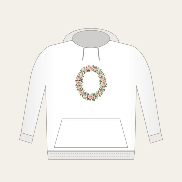 Product image Oval Rose Wreath in Blush and Sage Hoodie