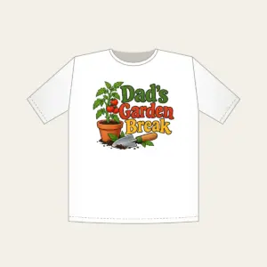 Dad's Garden Break T-Shirt in white