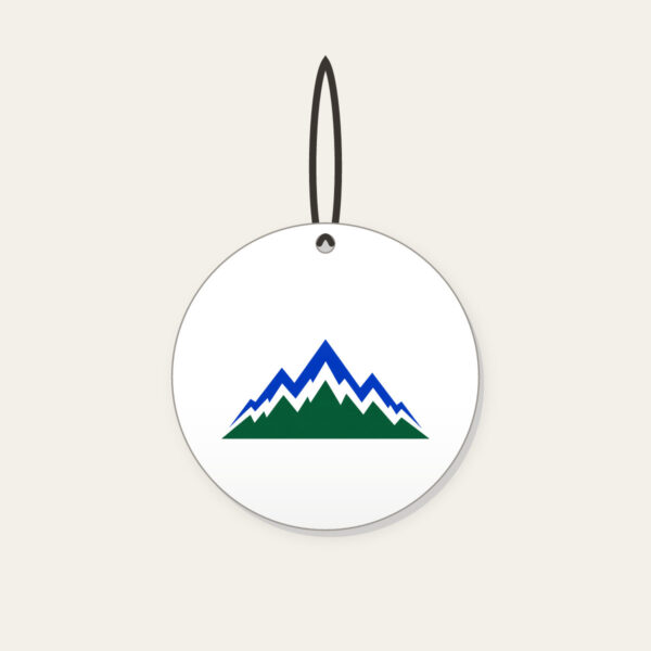 Product image Cobalt Zigzag Mountain Peaks Ceramic Ornament