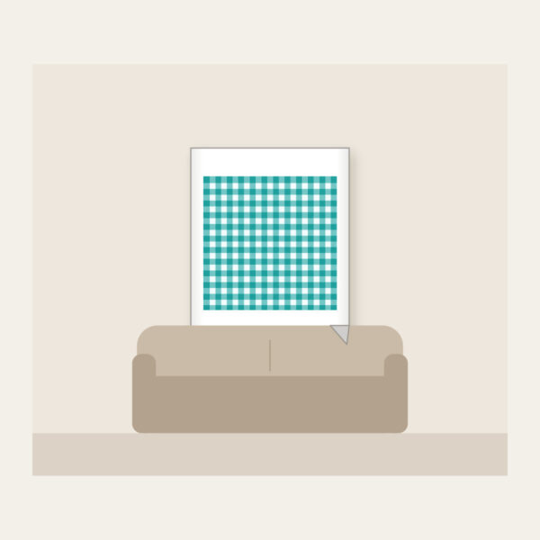 Product image Teal Gingham Check Fleece Blanket
