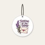 THINKING OF YOU TODAY Ceramic Ornament in white