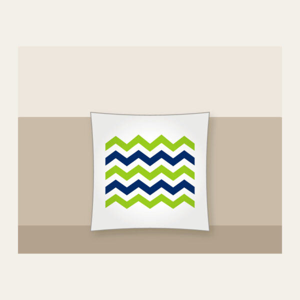 Product image Lime and Navy Zigzag Bands Pillow
