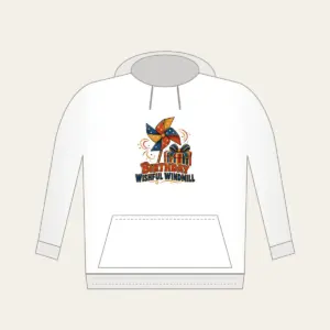 BIRTHDAY WISHFUL WINDMILL Hoodie in white