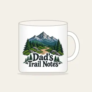 Dad's Trail Notes Mug in white