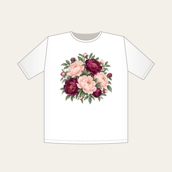 Product image Blush and Plum Peony Garden T-Shirt