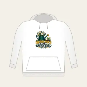 RETIREMENT EXTRA GARDEN HOURS Hoodie in white