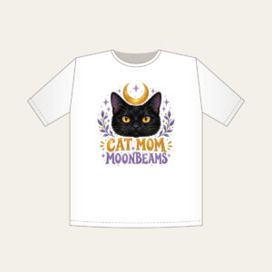 CAT MOM MOONBEAMS T-Shirt in white