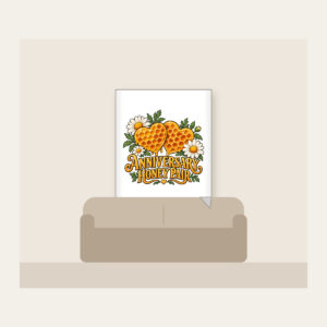 ANNIVERSARY HONEY PAIR Fleece Blanket in white
