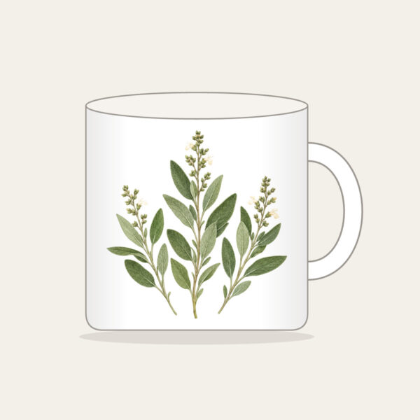 Product image Three Pressed Sage Sprigs Mug