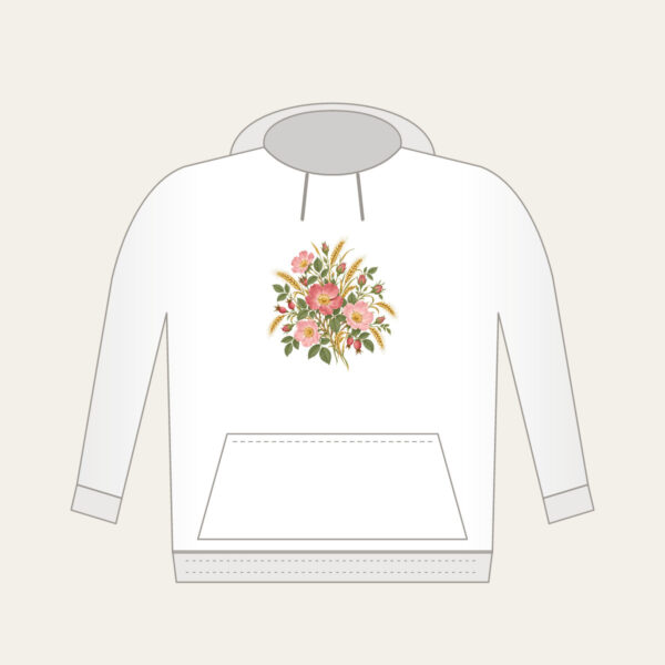 Product image Prairie Roses and Wheat on Cream Hoodie