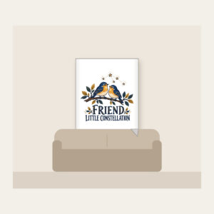 FRIEND LITTLE CONSTELLATION Fleece Blanket in white