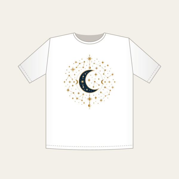 Product image Gilded Constellations and Crescent Moons T-Shirt