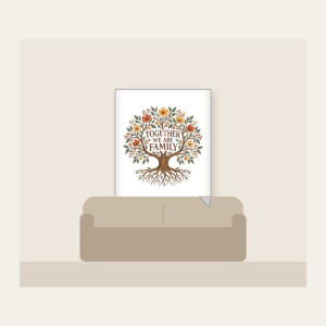 Together We Are Family Fleece Blanket in white