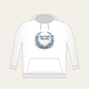 Your Light Remains Hoodie in white