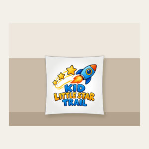 KID LITTLE STAR TRAIL Pillow in white